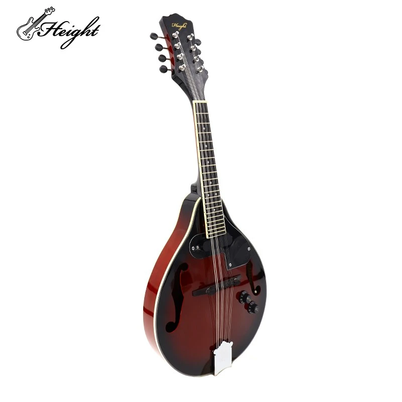Side view of our stunning Dark Red Electric Mandolin against a white background, showcasing its sleek W body shape and exquisite craftsmanship. Side view of our stunning Dark Red Electric Mandolin against a white background, showcasing its sleek W body shape and exquisite craftsmanship.