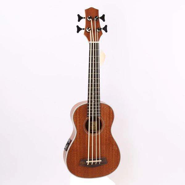Ukulele Bass Leictreach Barr Sapele
