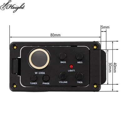 EQ Pickup 3- Coigeartú Tone Band, LCD Pickup Giotár Pickup Cothromóir Ionstraim Ceoil Accessories Accessories Giotár